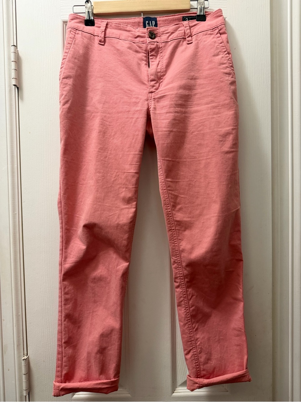 GAP Salmon Pink Relaxed Girlfriend Chinos